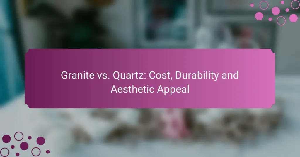 Granite vs. Quartz : Coût, Durabilité et Attrait Esthétique
