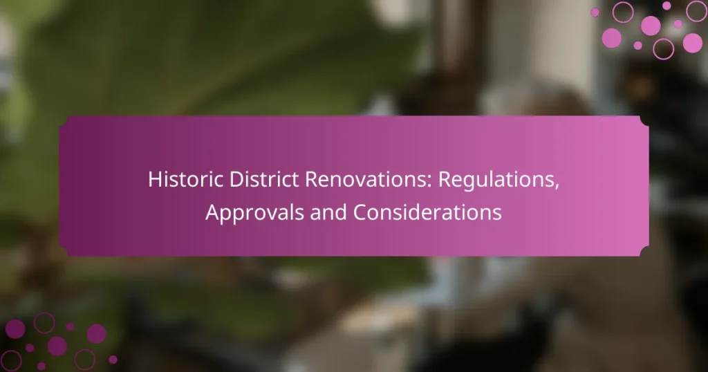 Historic District Renovations: Regulations, Approvals and Considerations