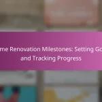 Home Renovation Milestones: Setting Goals and Tracking Progress
