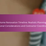 Home Renovation Timeline: Realistic Planning, Seasonal Considerations and Contractor Coordination